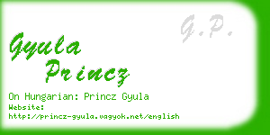 gyula princz business card